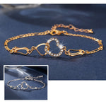 Frosty Wind Silver White Gold Yellow Two Tone Beautiful Bracelet Necklace Earrings Set