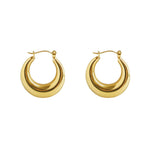 Female Ins Metal Circle Hoop Earrings