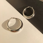 Female Ins Metal Circle Hoop Earrings