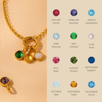 Color 12 Birthstone Hanging Diy Accessories Necklace