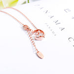 Rose Gold Zircon Clavicle Necklace