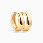 European And American Fashion S925 Sterling Silver Glossy Hoop Earrings