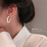 Silver Needle Oil Drop C-shaped Earring Stud Earrings Simple And Small