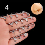 Henson Heart Butterfly Zircon Pendant Nose Ring