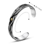 Titanium steel man feather bracelet