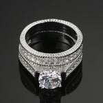 Hot European and American engagement rings diamond sets ring jewelry