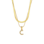 Women's Double-layer Chain Pearl Pendant Necklace