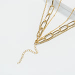 Imitation Pearl multi-layer chain pendant necklace