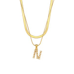 Women's Double-layer Chain Pearl Pendant Necklace