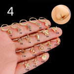 Henson Heart Butterfly Zircon Pendant Nose Ring