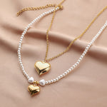Pendant Trendy Temperament Beaded Chain Pearl Necklace Clavicle Chain Female