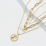 Imitation Pearl multi-layer chain pendant necklace