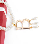 Pearl Necklace Creative Sweater Chain Letter Pendant