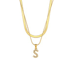 Women's Double-layer Chain Pearl Pendant Necklace