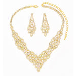Silver Crystal Stone Gold And Silver Color Necklace Suit