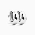 European And American Fashion S925 Sterling Silver Glossy Hoop Earrings