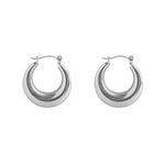 Female Ins Metal Circle Hoop Earrings