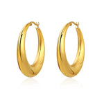 Female Ins Metal Circle Hoop Earrings