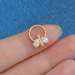 Piercing Jewelry Nose Ring Seamless Hoop Opal Zircon Earrings