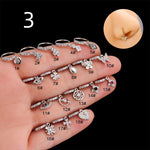 Henson Heart Butterfly Zircon Pendant Nose Ring