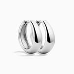 European And American Fashion S925 Sterling Silver Glossy Hoop Earrings