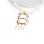Pearl Necklace Creative Sweater Chain Letter Pendant