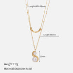 Pearl Pendant Snake Bones Chain Necklace Fashion