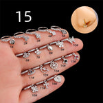 Henson Heart Butterfly Zircon Pendant Nose Ring