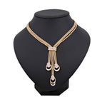 Gold Plated Necklace Earrings Gold Plated Four Piece Set