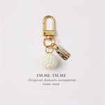 Cross-border Rose Bow Pearl Tassel Key Chain Car Pedant Decoration