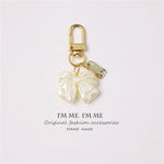 Cross-border Rose Bow Pearl Tassel Key Chain Car Pedant Decoration