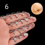 Henson Heart Butterfly Zircon Pendant Nose Ring