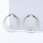 French Mosquito-repellent Incense Shape Stainless Steel Earrings Hoop Geometric And Gold