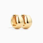 European And American Fashion S925 Sterling Silver Glossy Hoop Earrings