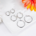 Stainless Steel Earrings Hoop Circle Women Gold