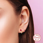 Colorful Water Drop Hoop Earrings