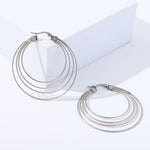 French Mosquito-repellent Incense Shape Stainless Steel Earrings Hoop Geometric And Gold
