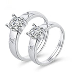 Moissanite Engagement Couple Couple Rings