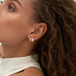 European And American Fashion S925 Sterling Silver Glossy Hoop Earrings