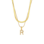 Women's Double-layer Chain Pearl Pendant Necklace