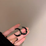 Silver Needle Oil Drop C-shaped Earring Stud Earrings Simple And Small