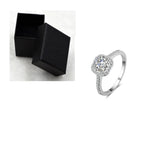 Wedding Rings for Women Silver Color Jewelry Luxury Rings Engagement Square Bague Cubic Zirconia