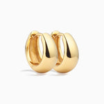 European And American Fashion S925 Sterling Silver Glossy Hoop Earrings