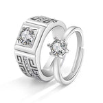 Moissanite Engagement Couple Couple Rings